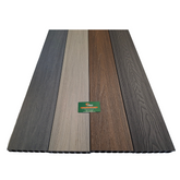 3 m 140 × 25 mm Single‑Sided Extruded Round‑Hollow WPC Composite Decking Board – 3D Wood‑Grain