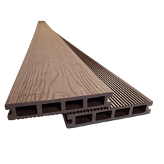 3 m 140 × 25 mm Square‑Hollow WPC Composite Decking Board – 3D Wood‑Grain (Single‑Sided)