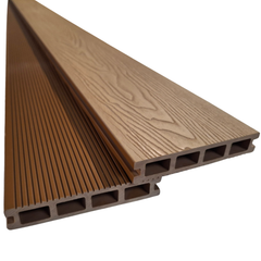 3 m 140 × 25 mm Square‑Hollow WPC Composite Decking Board – 3D Wood‑Grain (Single‑Sided)