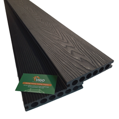 3 m 140 × 25 mm Hollow‑Core WPC Composite Decking Board – 3D Wood‑Grain (Single‑Sided)