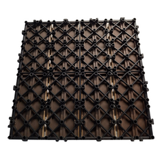 300 × 300 × 20 mm DIY Interlocking WPC Deck Tile – 3D Wood‑Grain Face