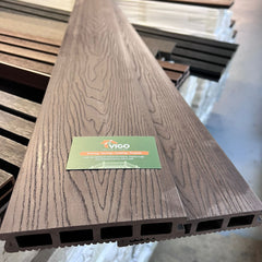 (2025 Black Friday Special) 3 m 140 × 25 mm Square‑Hollow WPC Composite Decking Board – 3D Wood‑Grain (Single‑Sided)