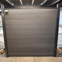 183 × 25 mm Co-Extruded Composite Fence Board Set – 10-Board or 9 + 2 Slatted Pack, With or Without Posts