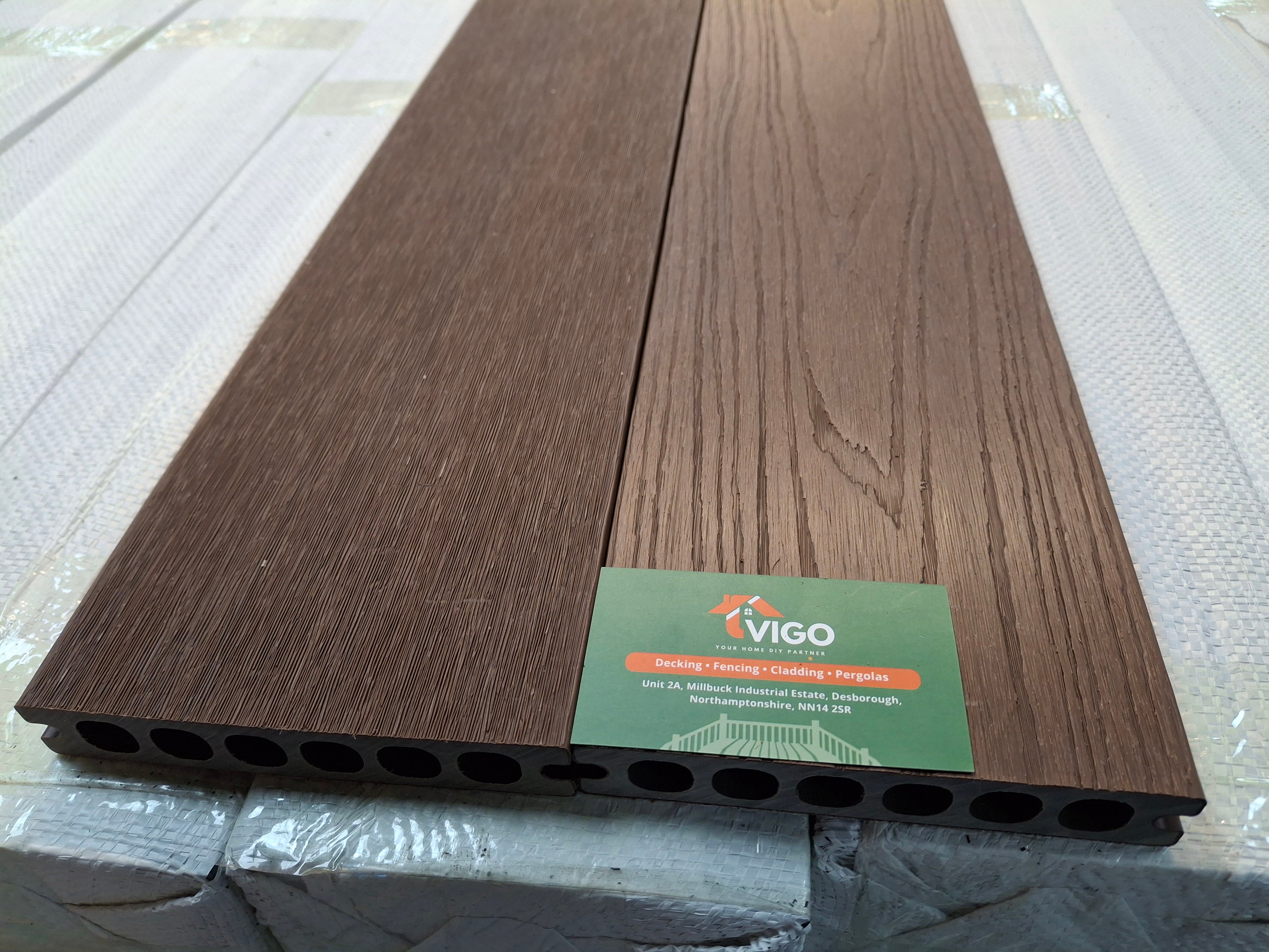 WPC Composite Decking Boards – Coffee | Double-Sided Gen 2B (138mm x 23mm x 3m)