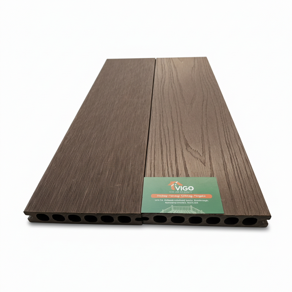 WPC Composite Decking Boards – Coffee | Gen 2B | Double-Sided | 138mm x 23mm x 3m | Vigo Home