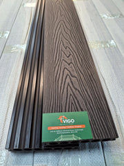WPC Composite Decking Boards – Dark Coffee 3D | B Series | 140mm x 25mm x 3m | Vigo Home