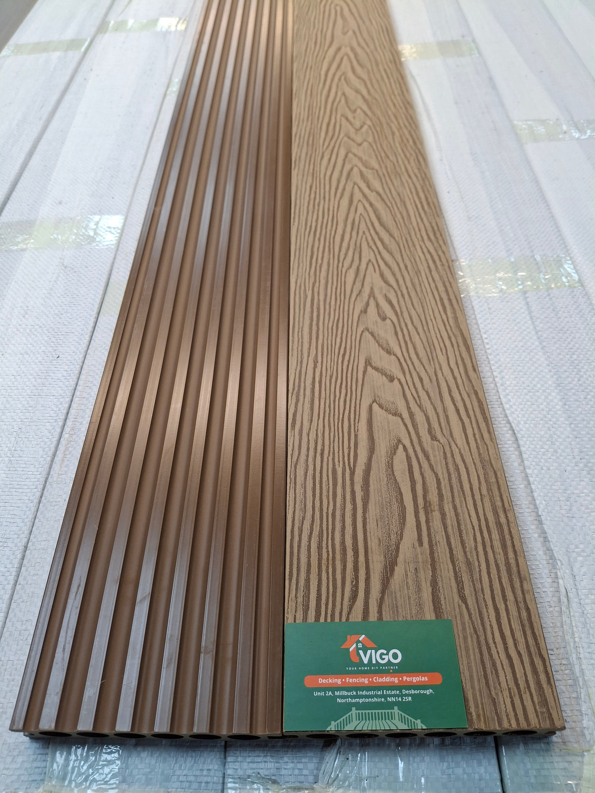 WPC Composite Decking Boards – Teak 3D | B Series | 140mm x 25mm x 3m | Vigo Home