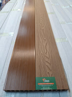 3D WPC Composite Decking Boards – Champagne | Round Hollow Embossed C (140mm x 25mm x 3m)