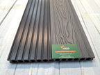 WPC Composite Decking Boards – Grey 3D | Round Hollow | 140mm x 25mm x 3m | Vigo Home