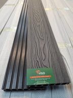 3D WPC Composite Decking Boards – Grey | Round Hollow Embossed C (140mm x 25mm x 3m)