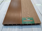 3D WPC Composite Decking Boards – Teak | Square Hollow (140mm x 25mm x 3m)