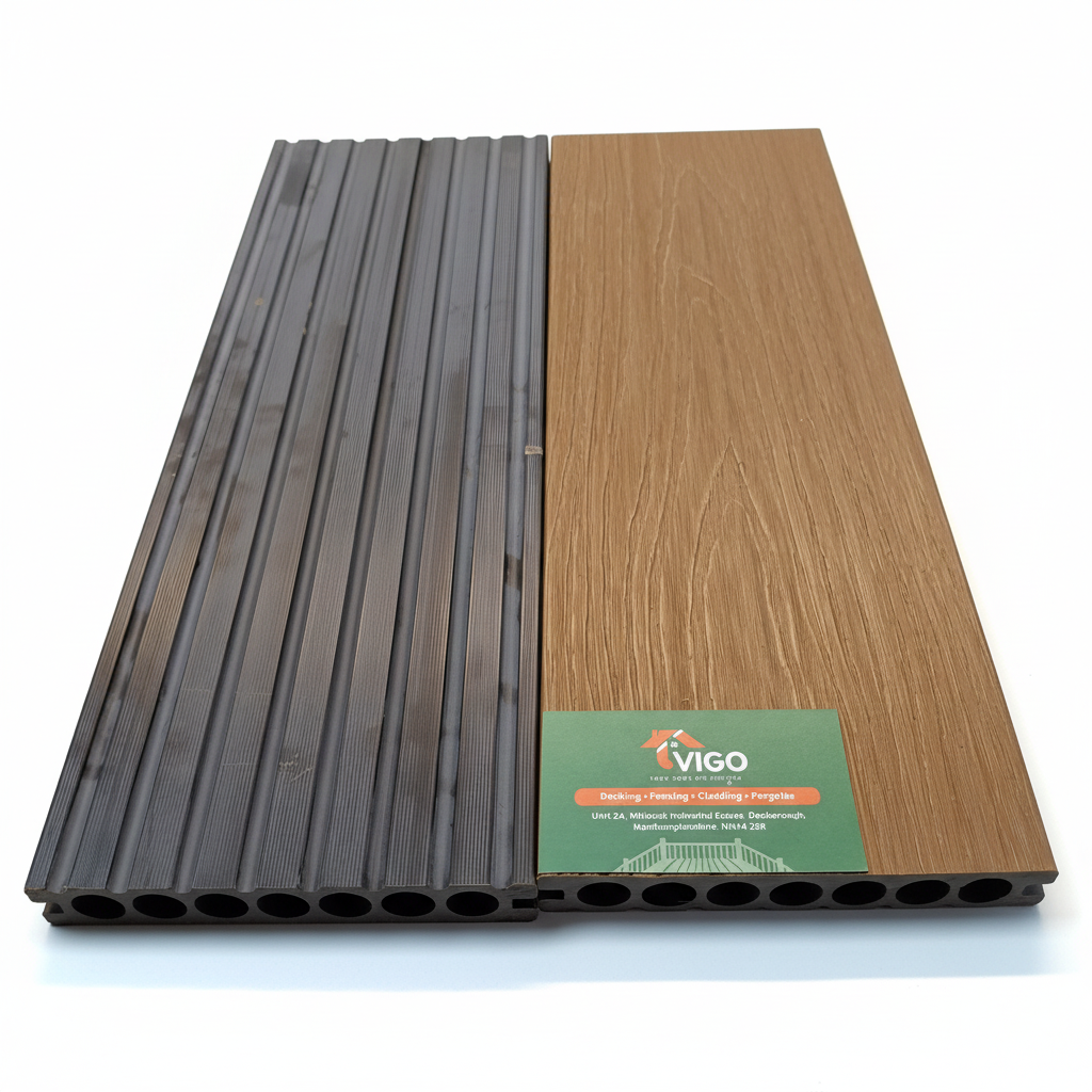 WPC Composite Decking Boards – Teak | Gen 2 B | 148mm x 23mm x 3m | Vigo Home