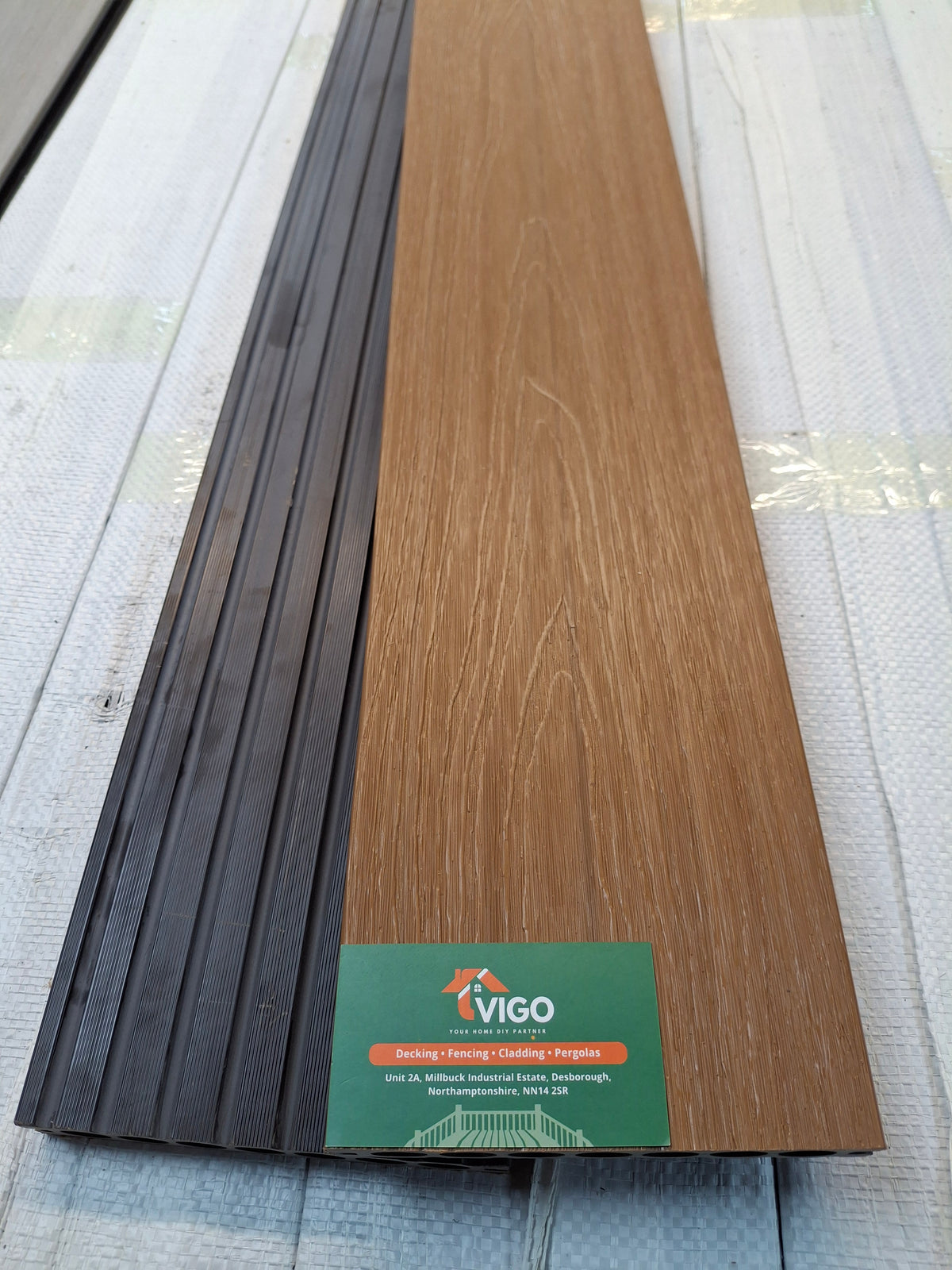 WPC Composite Decking Boards – Teak | Gen 2 B | 148mm x 23mm x 3m | Vigo Home
