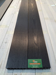 WPC Composite Decking Boards – Black | Double-Sided | 140mm x 23mm x 2.9m | Vigo Home
