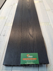 WPC Composite Decking Boards – Black | Double-Sided | 140mm x 23mm x 2.9m | Vigo Home