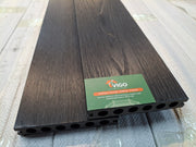 WPC Composite Decking Boards – Black | Double-Sided | 140mm x 23mm x 2.9m | Vigo Home