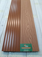 3D WPC Composite Decking Boards – Champagne Red | Round Hollow Embossed C (140mm x 25mm x 3m)