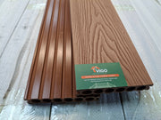 WPC Composite Decking Boards – Champagne Red 3D | Round Hollow | 140mm x 25mm x 3m | Vigo Home