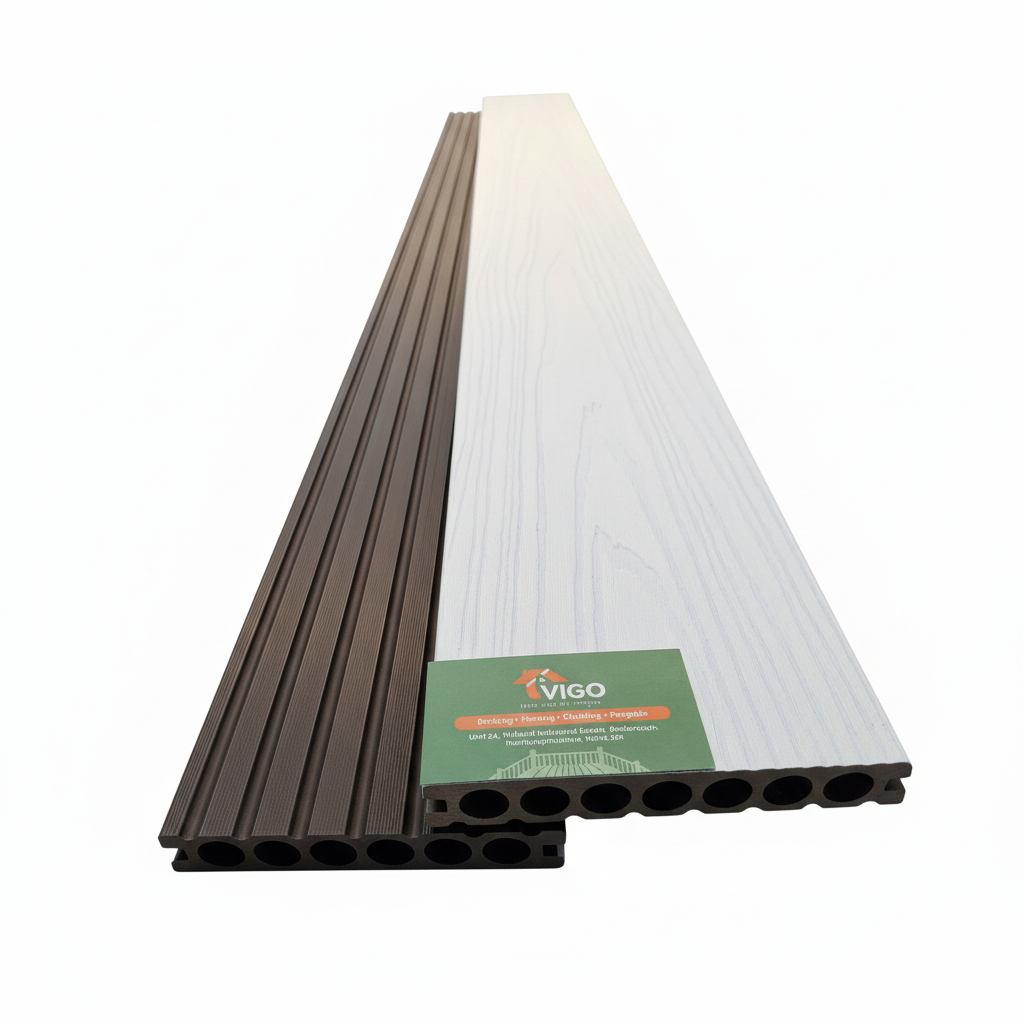 WPC Composite Decking Boards – White | Gen 2 | 148mm x 23mm x 3m | Vigo Home