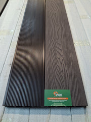 WPC Composite Decking Boards – Dark Coffee 3D | Square Hollow | 140mm x 25mm x 3m | Vigo Home