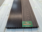 WPC Composite Decking Boards – Dark Coffee 3D | Round Hollow | 140mm x 25mm x 3m | Vigo Home