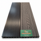 3D WPC Composite Decking Boards – Dark Coffee | Round Hollow Embossed C (140mm x 25mm x 3m)