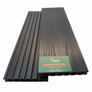WPC Composite Decking Boards – Black | Single-Sided Extruded | 140mm x 23mm x 3m | Vigo Home