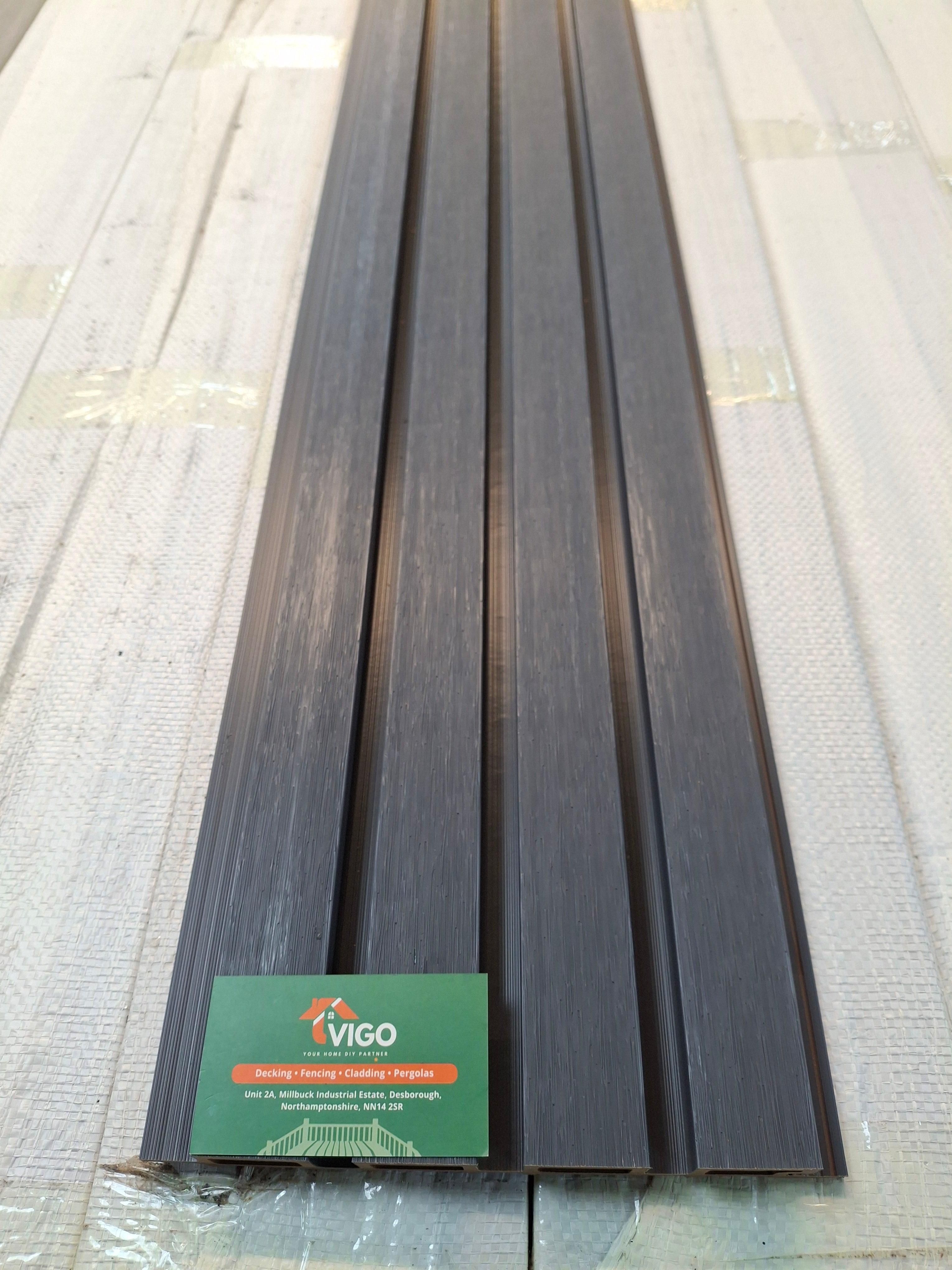 WPC Fluted Wall Cladding Panels – Grey | Gen 2 (219mm x 26mm x 3m)