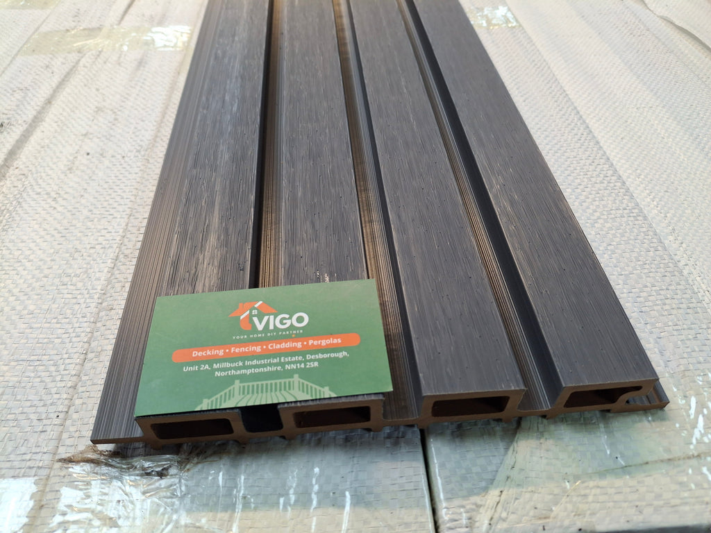 WPC Fluted Wall Cladding Panels – Grey | Gen 2 (219mm x 26mm x 3m)