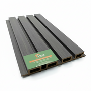 WPC Fluted Wall Cladding Panels – Grey | Gen 2 | Colour-Matched Gaps | 219mm x 26mm x 3m | Vigo Home