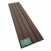 WPC Fluted Wall Cladding Panels – Coffee | Gen 2 | Colour-Matched Gaps | 219mm x 26mm x 3m | Vigo Home