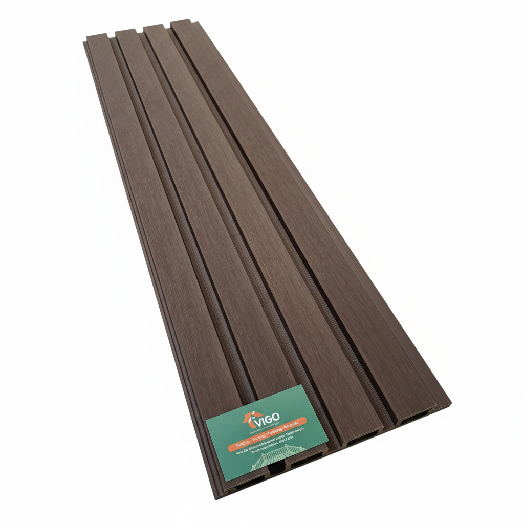 WPC Fluted Wall Cladding Panels – Coffee | Gen 2 (219mm x 26mm x 3m)