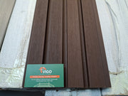 WPC Fluted Wall Cladding Panels – Coffee | Gen 2 | Colour-Matched Gaps | 219mm x 26mm x 3m | Vigo Home