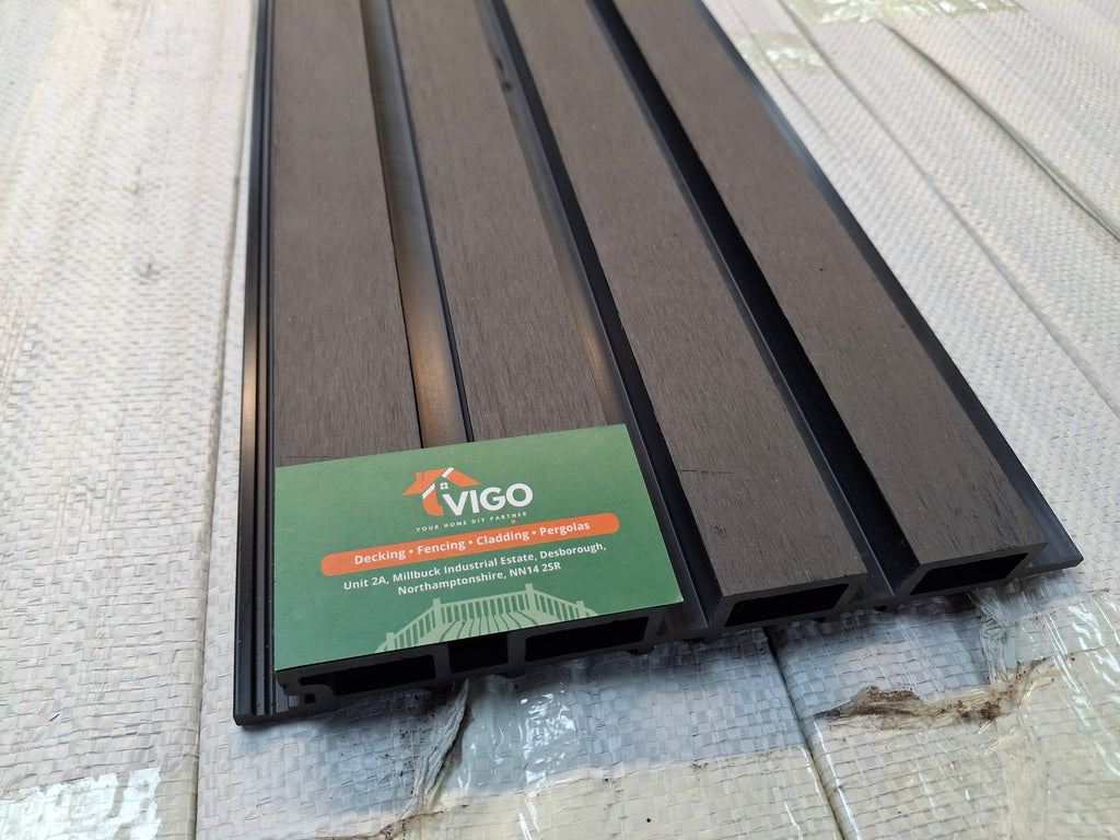 WPC Fluted Wall Cladding Panels – Black | Gen 1 (219mm x 26mm x 3m)
