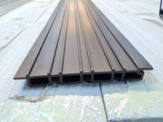 WPC Fluted Wall Cladding Panels – Teak | Gen 1 | Black Shadow Gaps | 219mm x 26mm x 3m | Vigo Home
