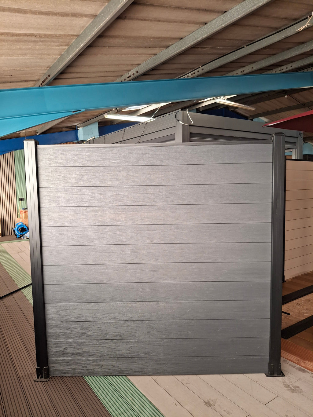 WPC Composite Fence Panel Set – Grey (156mm x 22.5mm x 1.76m)