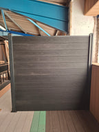 WPC Composite Fence Panel Set – Black (156mm x 22.5mm x 1.76m)