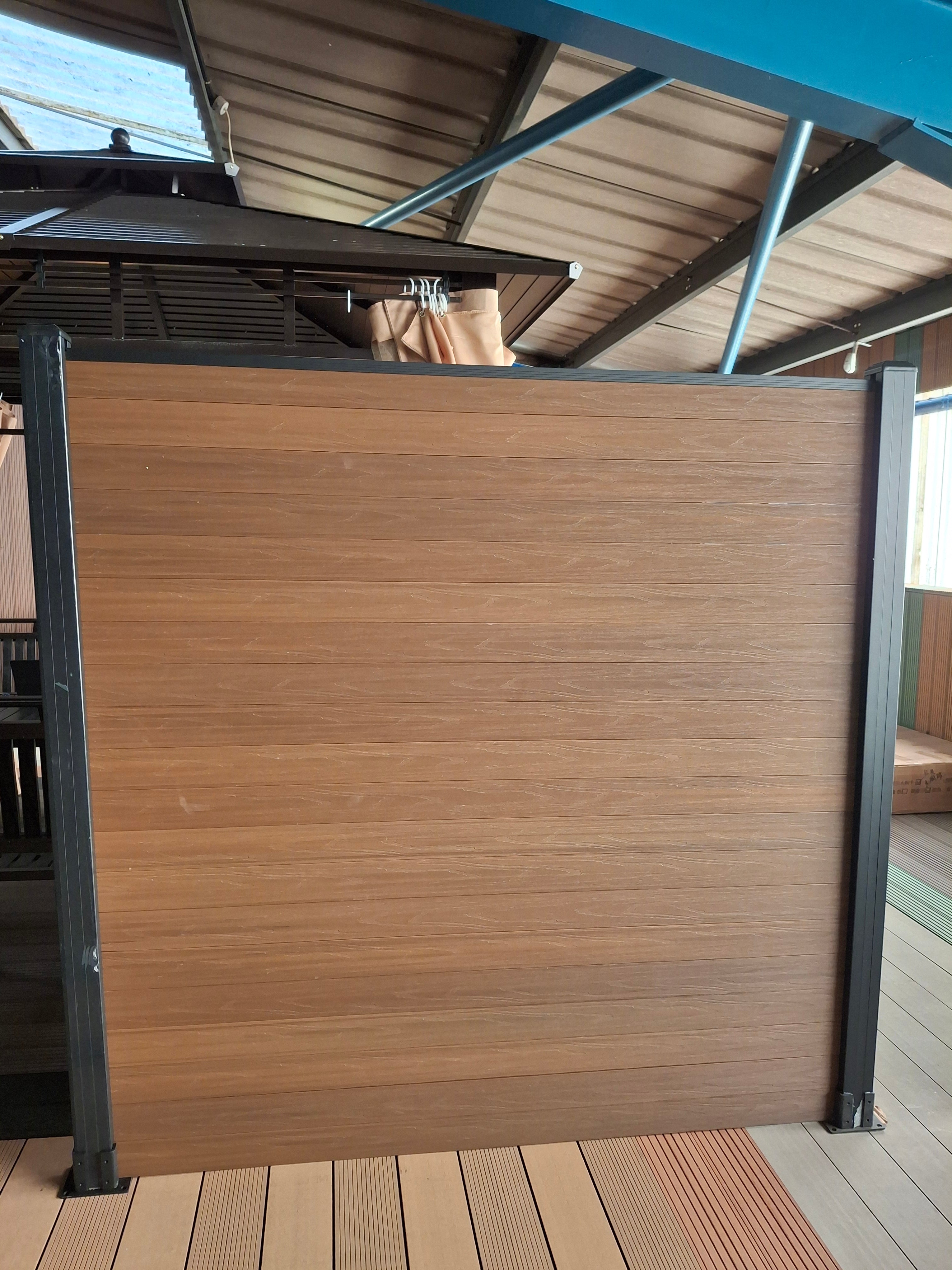 WPC Composite Fence Panel Set – Coffee (90mm x 22.5mm x 1.76m)