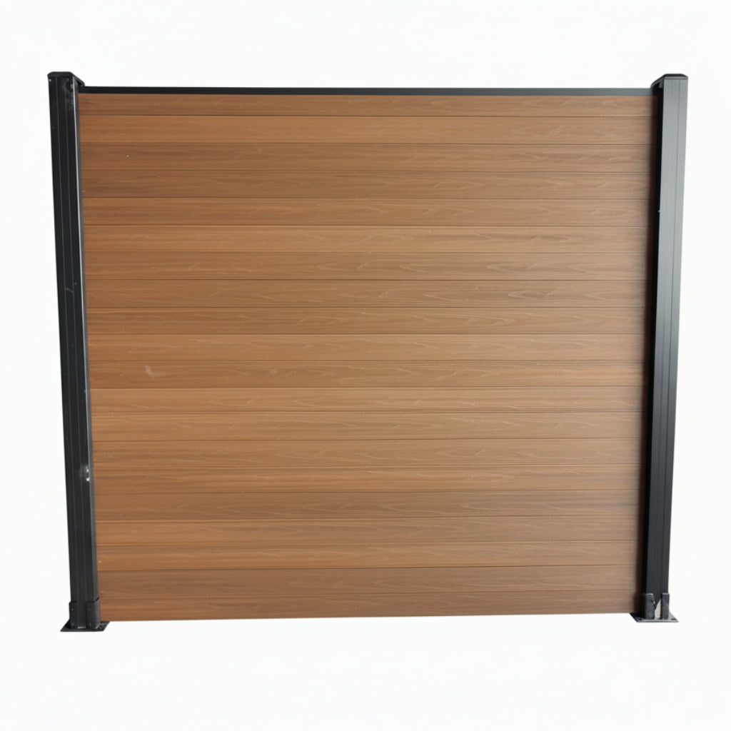 WPC Composite Fence Panel Set – Coffee (90mm x 22.5mm x 1.76m)