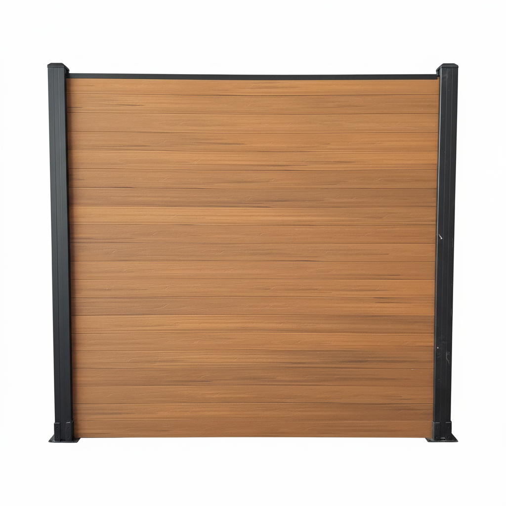 WPC Composite Fence Panel Set – Teak (90mm x 22.5mm x 1.76m)