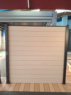 WPC Composite Fence Panel Set – Off-White (154mm x 22.5mm x 1.76m)