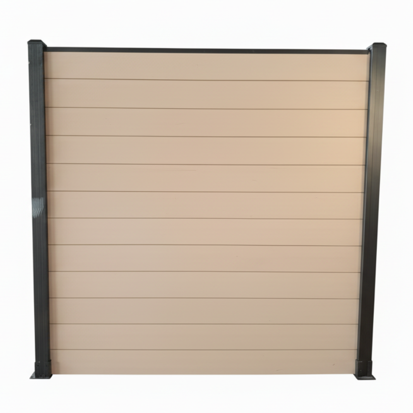 WPC Composite Fence Panel Set – Off-White (154mm x 22.5mm x 1.76m)