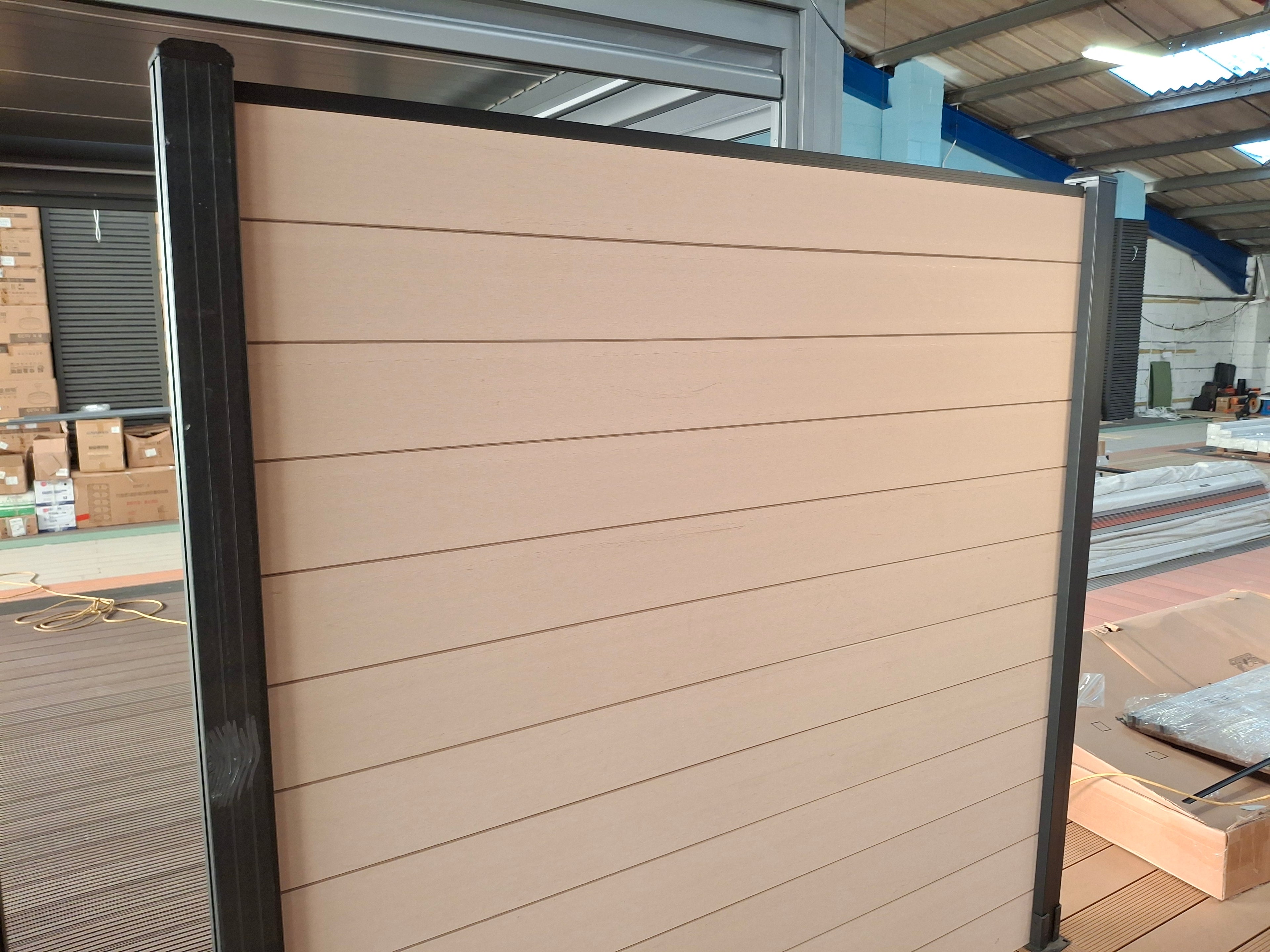 WPC Composite Fence Panel Set – Off-White (154mm x 22.5mm x 1.76m)