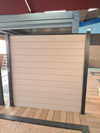 WPC Composite Fence Panel Set – Off-White (154mm x 22.5mm x 1.76m)