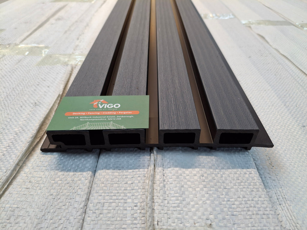 WPC Fluted Wall Cladding Panels – Grey | Gen 1 (219mm x 26mm x 3m)