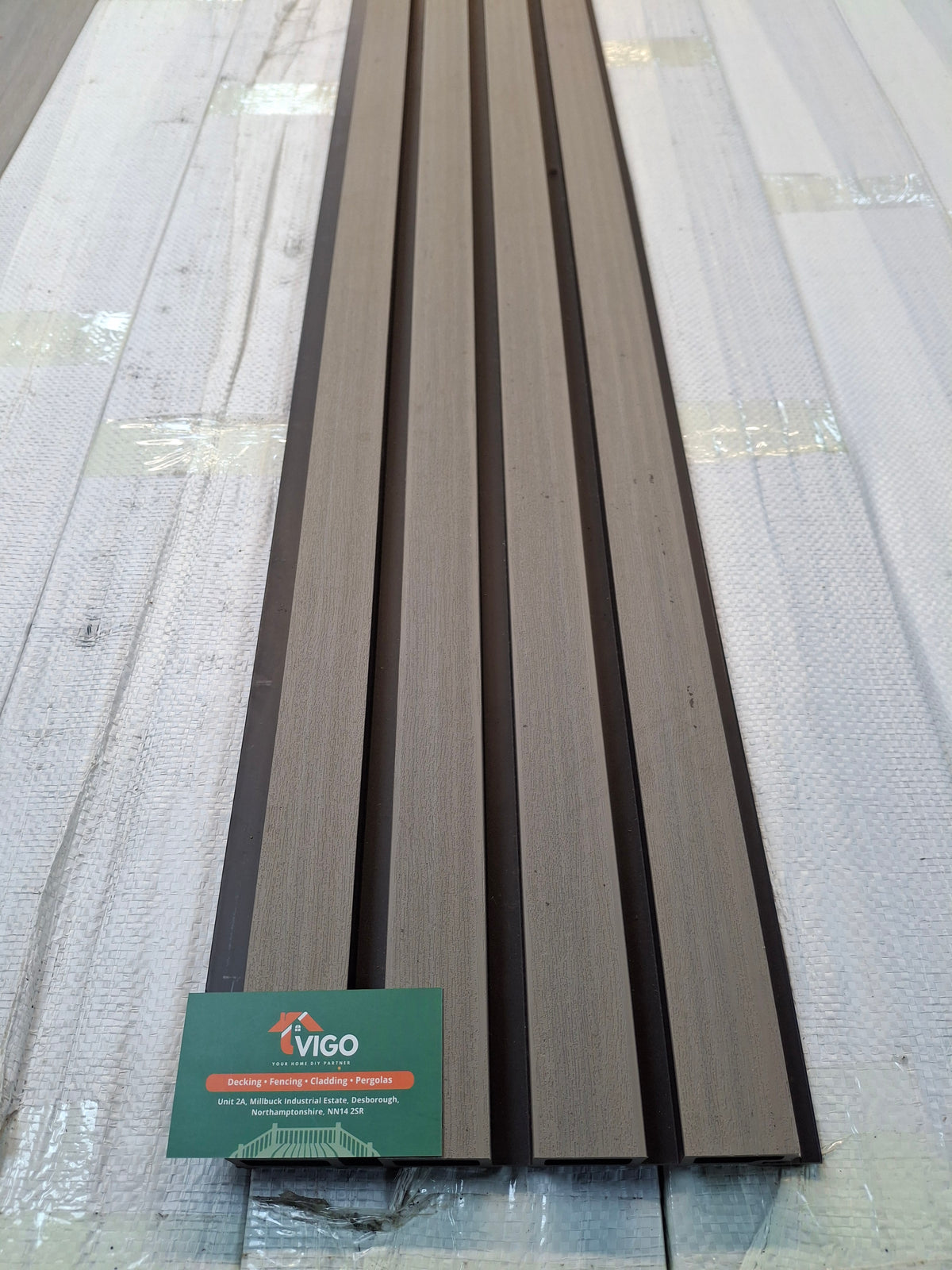WPC Fluted Wall Cladding Panels – Ancient Wood | Gen 1 | Black Shadow Gaps | 219mm x 26mm x 3m | Vigo Home