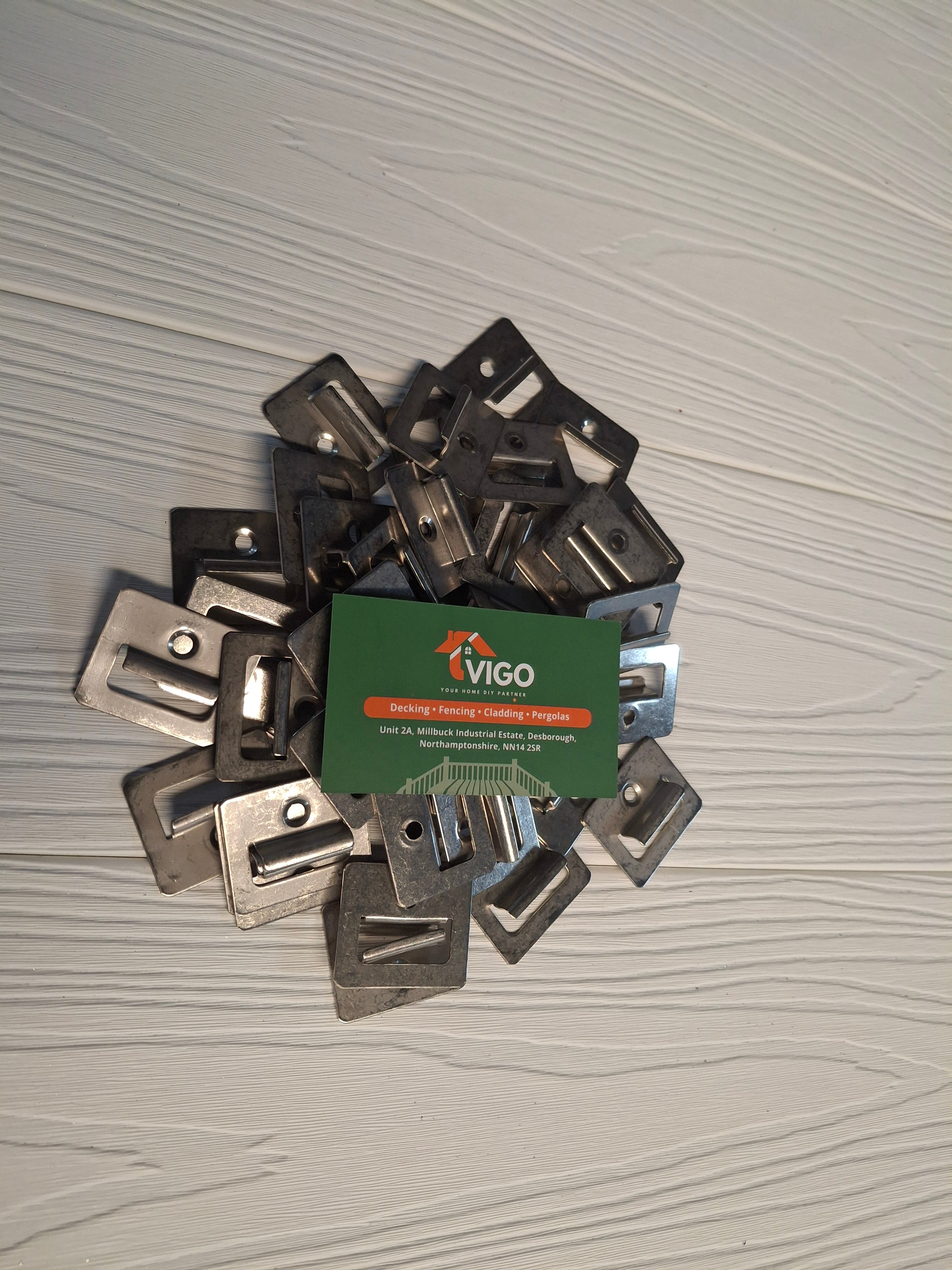 WPC Cladding Starter & Fixing Clips – Stainless Steel (Pack of 20)