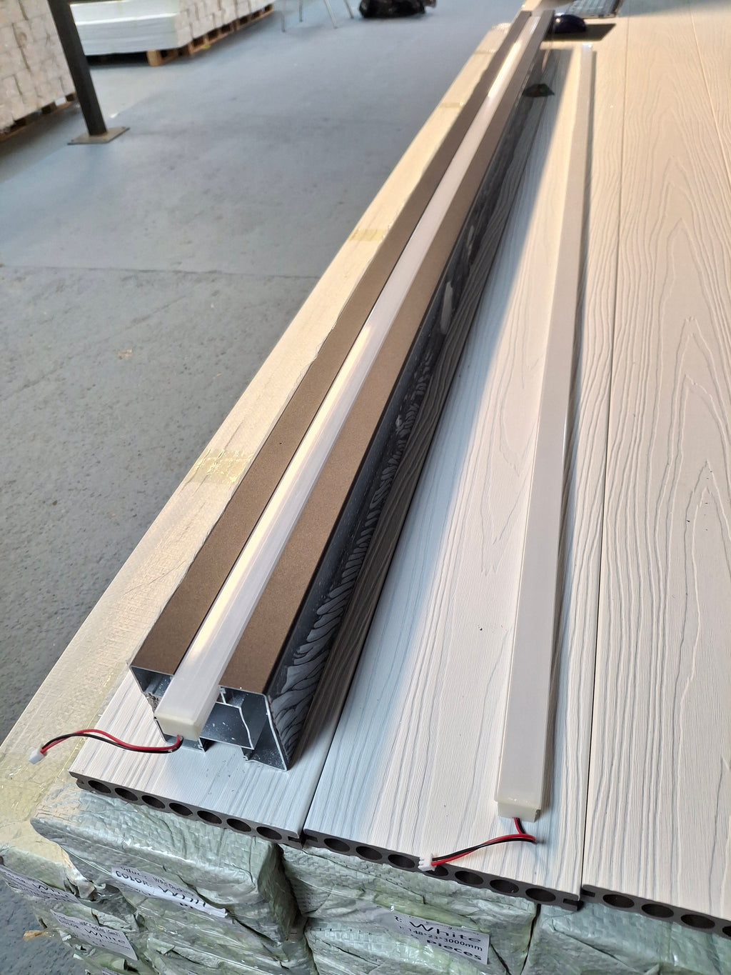 WPC Fence LED Light Strip – Integrated Aluminium Channel (Warm White)