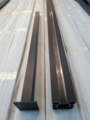 Aluminium Fence Post With Stand A – Black Powder Coated (1.85m)