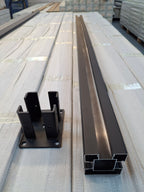 Aluminium Fence Post With Stand B – Black Powder Coated (1.76m)